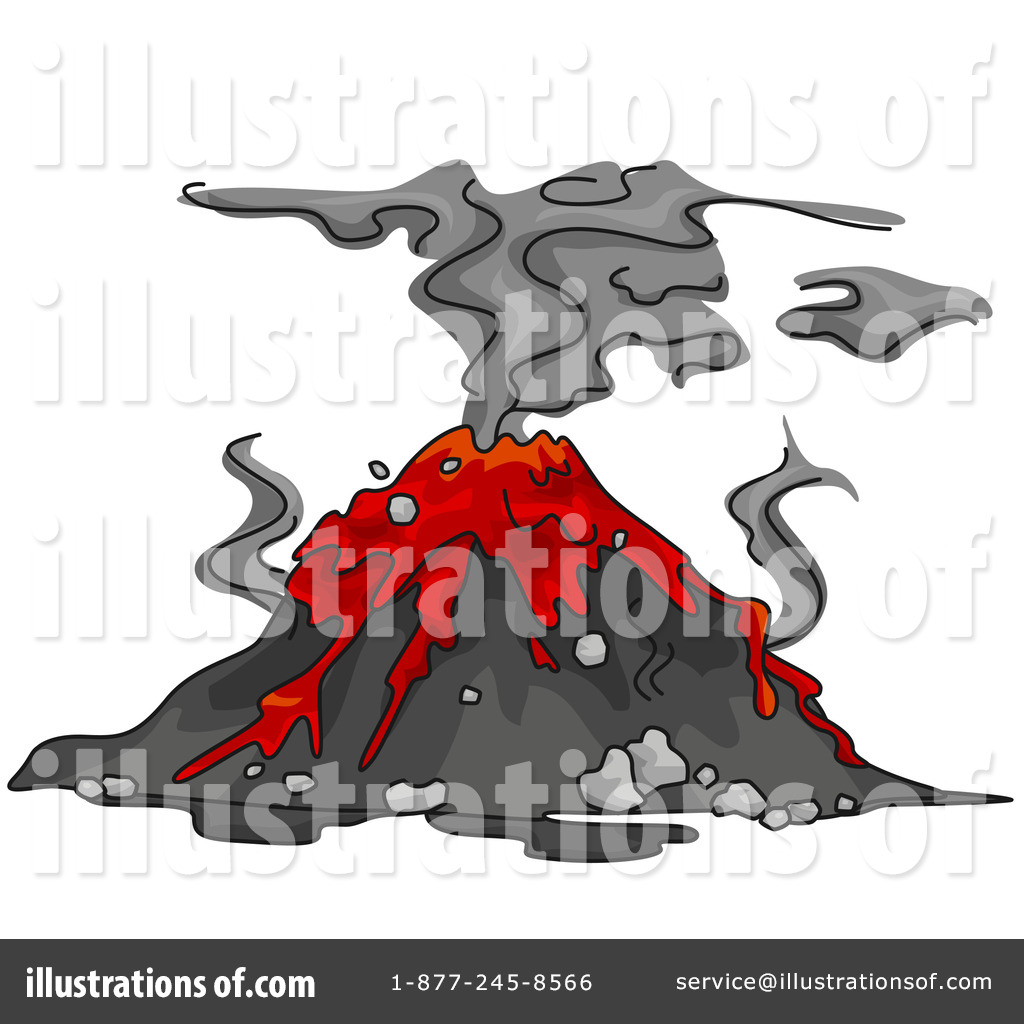Volcano Clipart #1050157 - Illustration by BNP Design Studio