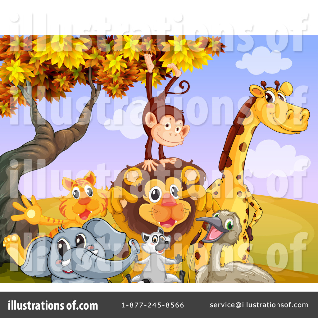 Wild Animals Clipart #1189397 - Illustration by Graphics RF