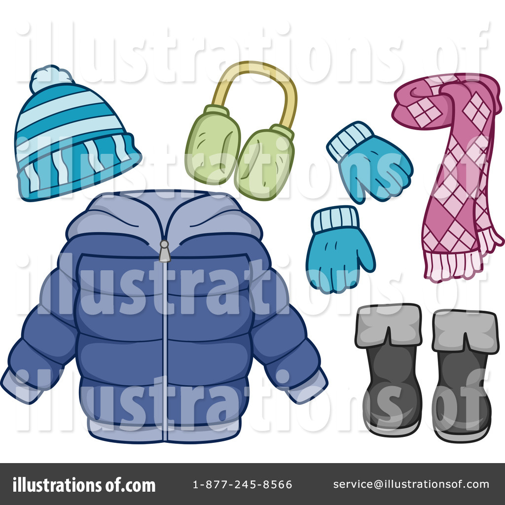 Winter Clothes Clipart #1299995 - Illustration by BNP Design Studio