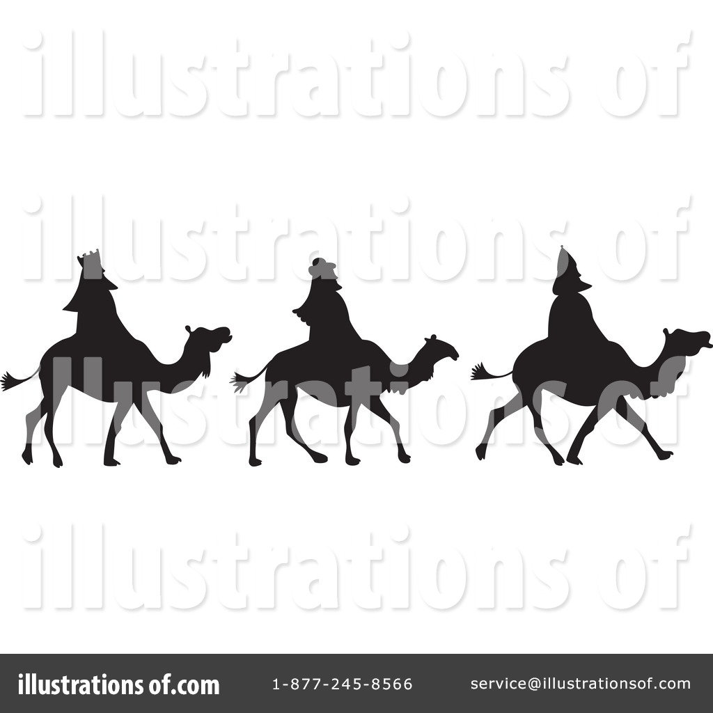 three wise men silhouette clip art