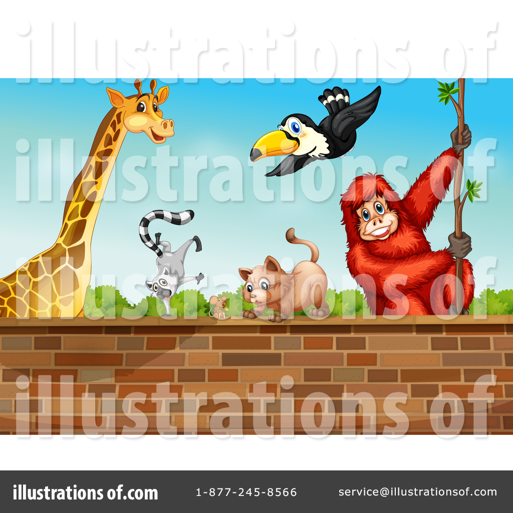 Zoo Animals Clipart #1386039 - Illustration by Graphics RF