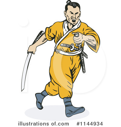 Samurai Clipart #1144934 - Illustration by patrimonio