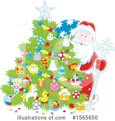 Royalty-Free (RF) Santa Clipart Illustration by Alex Bannykh - Stock Sample #1565650