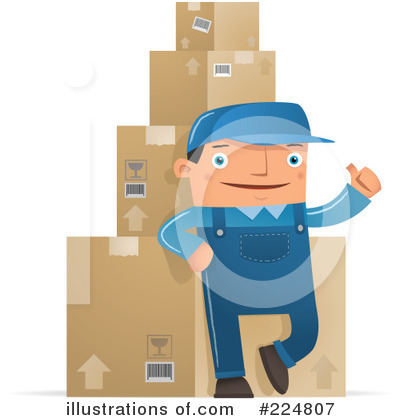 Delivery Man Clipart #1053847 - Illustration by BNP Design Studio