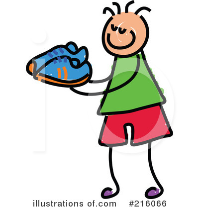 girl put on shoes clipart