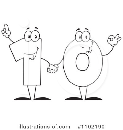 number 10 clipart black and white