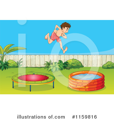 Trampoline Clipart #1159817 - Illustration by Graphics RF