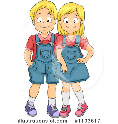 Fraternal Twins Babe And Girl Cartoon