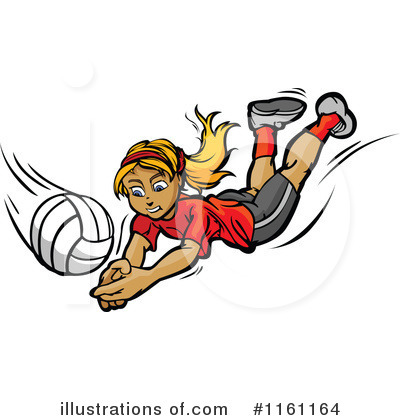 Volleyball Clipart #1090196 - Illustration by Chromaco