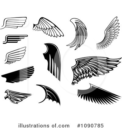 Wing Logos Clipart #1068453 - Illustration by cidepix