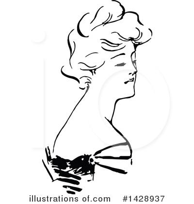 Royalty-Free (RF) Woman Clipart Illustration by Prawny Vintage - Stock Sample #1428937