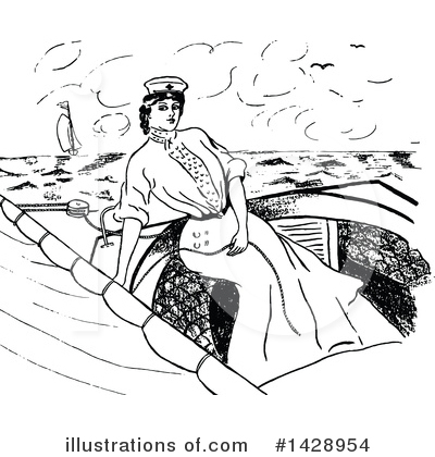 Royalty-Free (RF) Woman Clipart Illustration by Prawny Vintage - Stock Sample #1428954