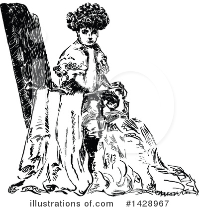 Royalty-Free (RF) Woman Clipart Illustration by Prawny Vintage - Stock Sample #1428967