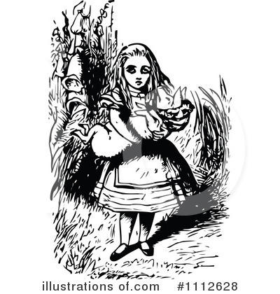 Alice In Wonderland Clipart #1166649 - Illustration by Prawny Vintage