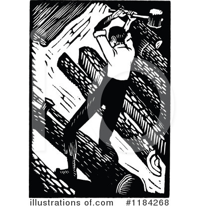 Royalty-Free (RF) Worker Clipart Illustration by Prawny Vintage - Stock Sample #1184268