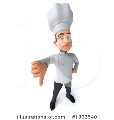 Young White Male Chef Clipart #1303540 - Illustration by Julos